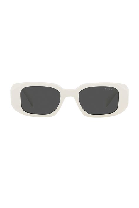 prada scultoreo|Prada Scultoreo Narrow Sunglasses in White & Dark Grey.